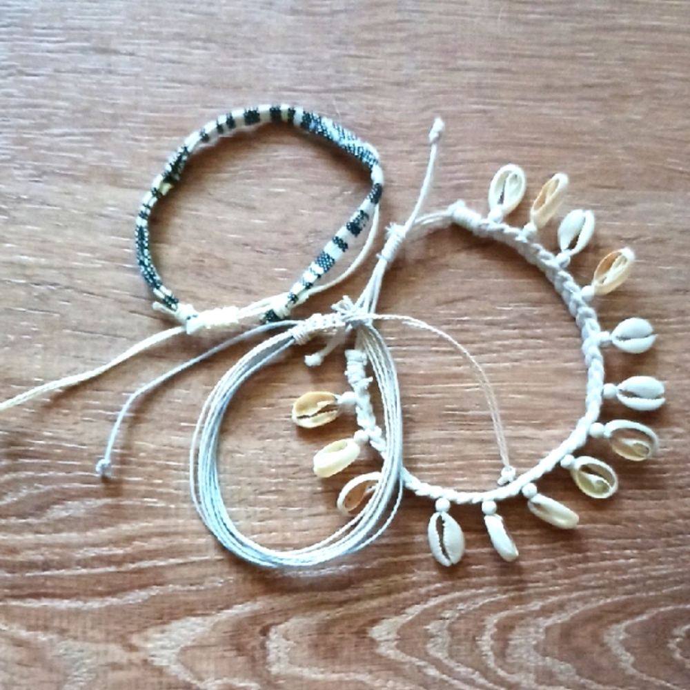 Bracelet Anklet Tri Boho Handmade